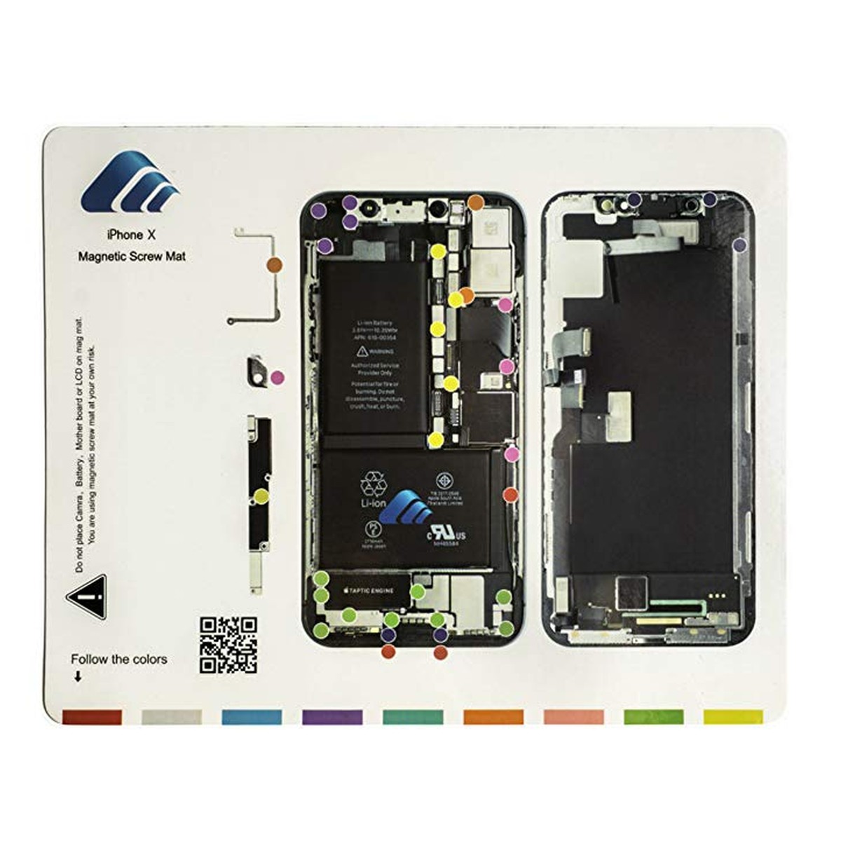 Plantilla magnética de tornillos para iPhone X