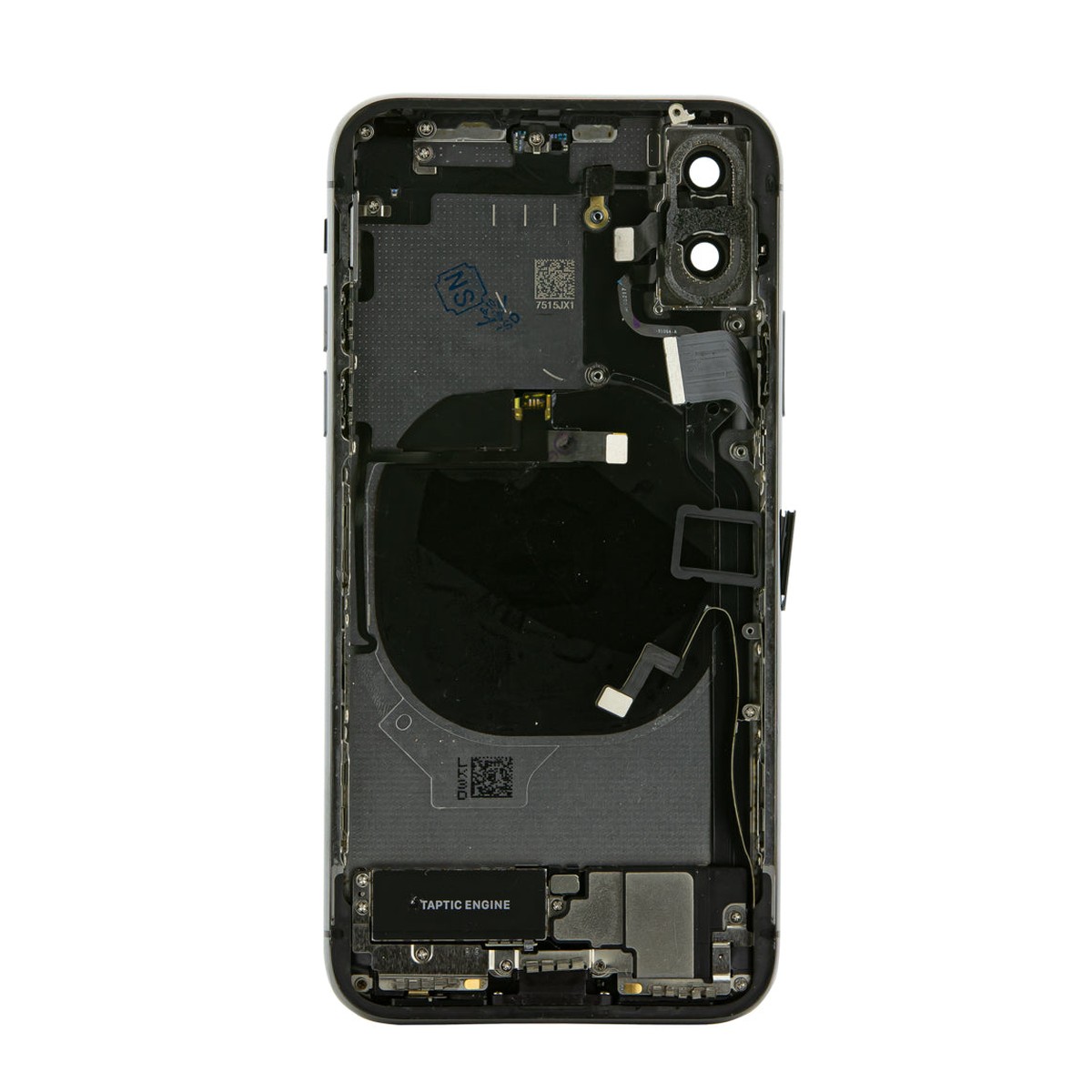 Conjunto de chasis y carcasa trasera con piezas pequeñas preinstaladas para iPhone X, negro — imagen 2
