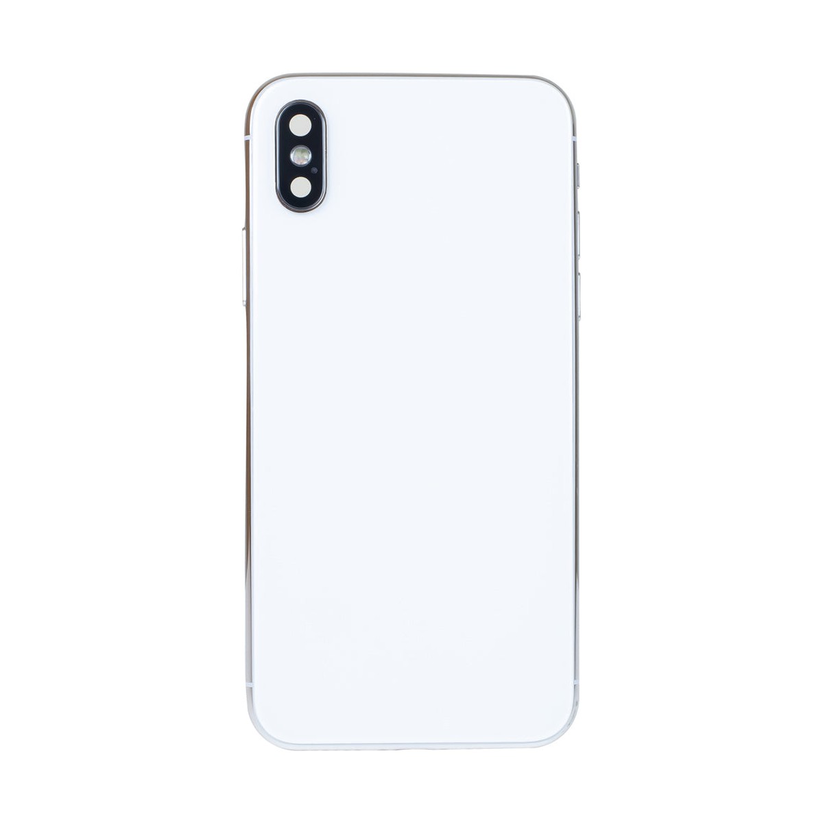 Conjunto de chasis y carcasa trasera con piezas pequeñas preinstaladas para iPhone X, blanco — imagen 3
