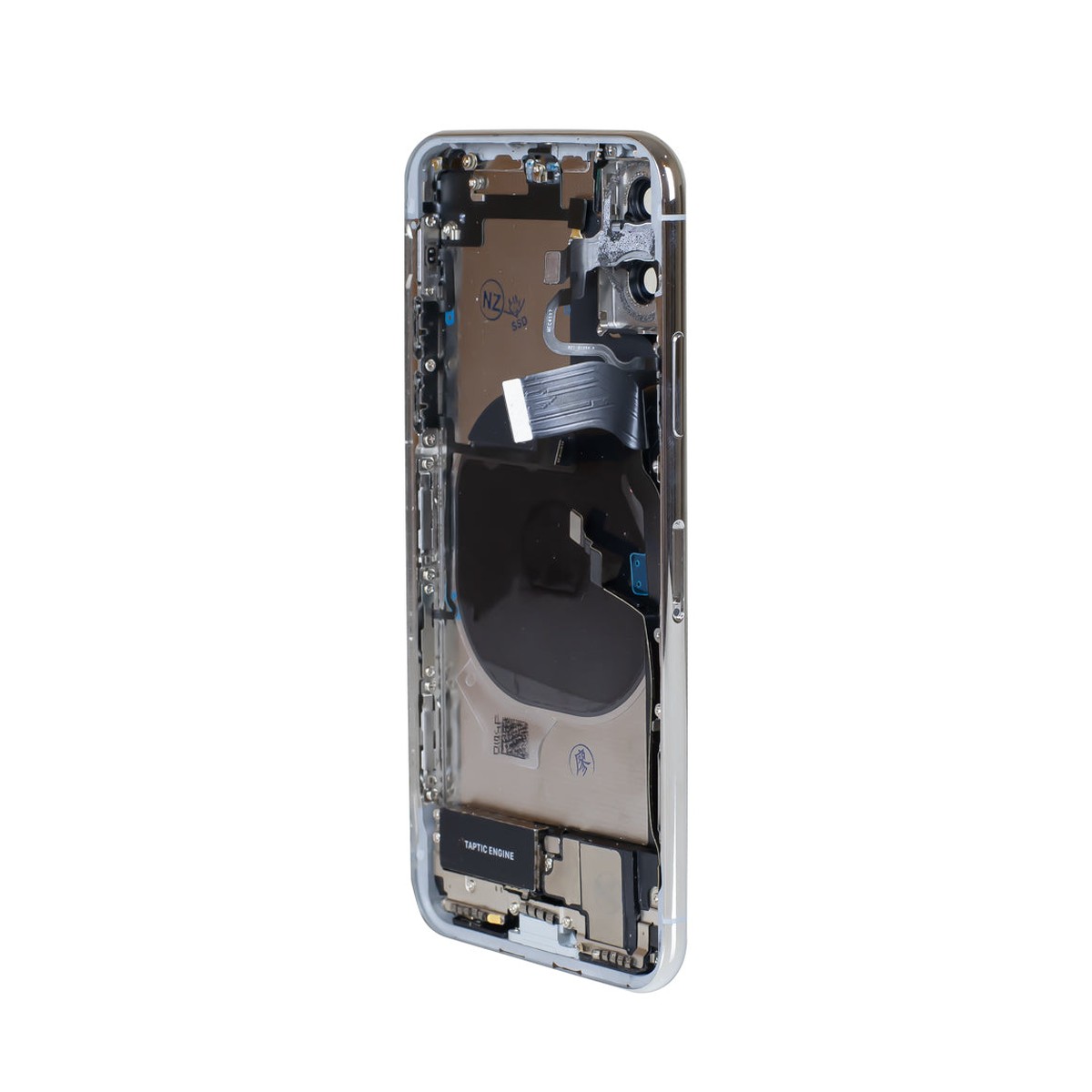 Conjunto de chasis y carcasa trasera con piezas pequeñas preinstaladas para iPhone X, blanco — imagen 6