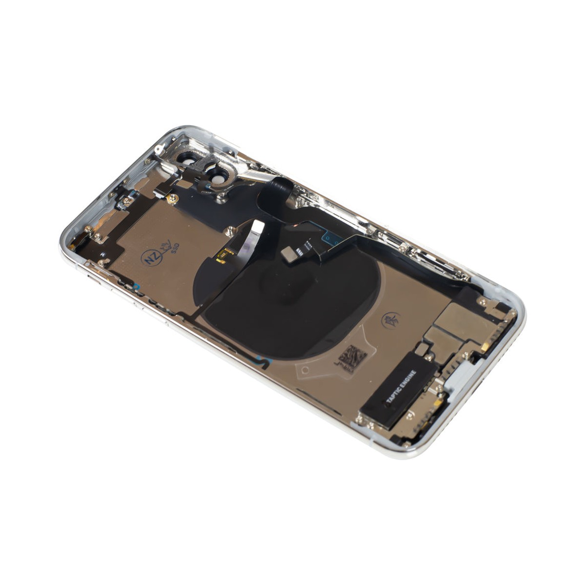 Conjunto de chasis y carcasa trasera con piezas pequeñas preinstaladas para iPhone X, blanco — imagen 7