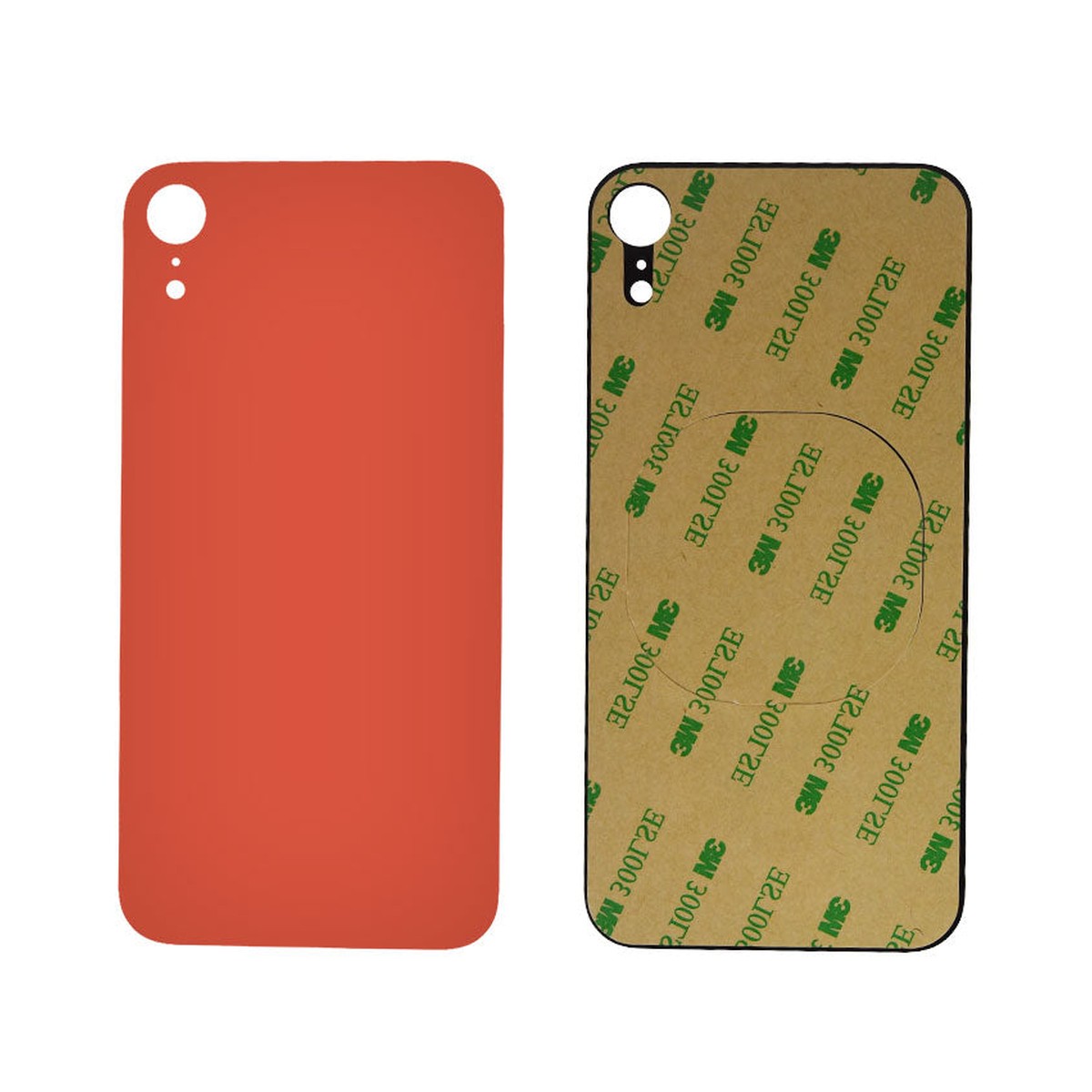 Cristal trasero con adhesivo para iPhone XR, coral (orificio grande de cámara) — imagen 3