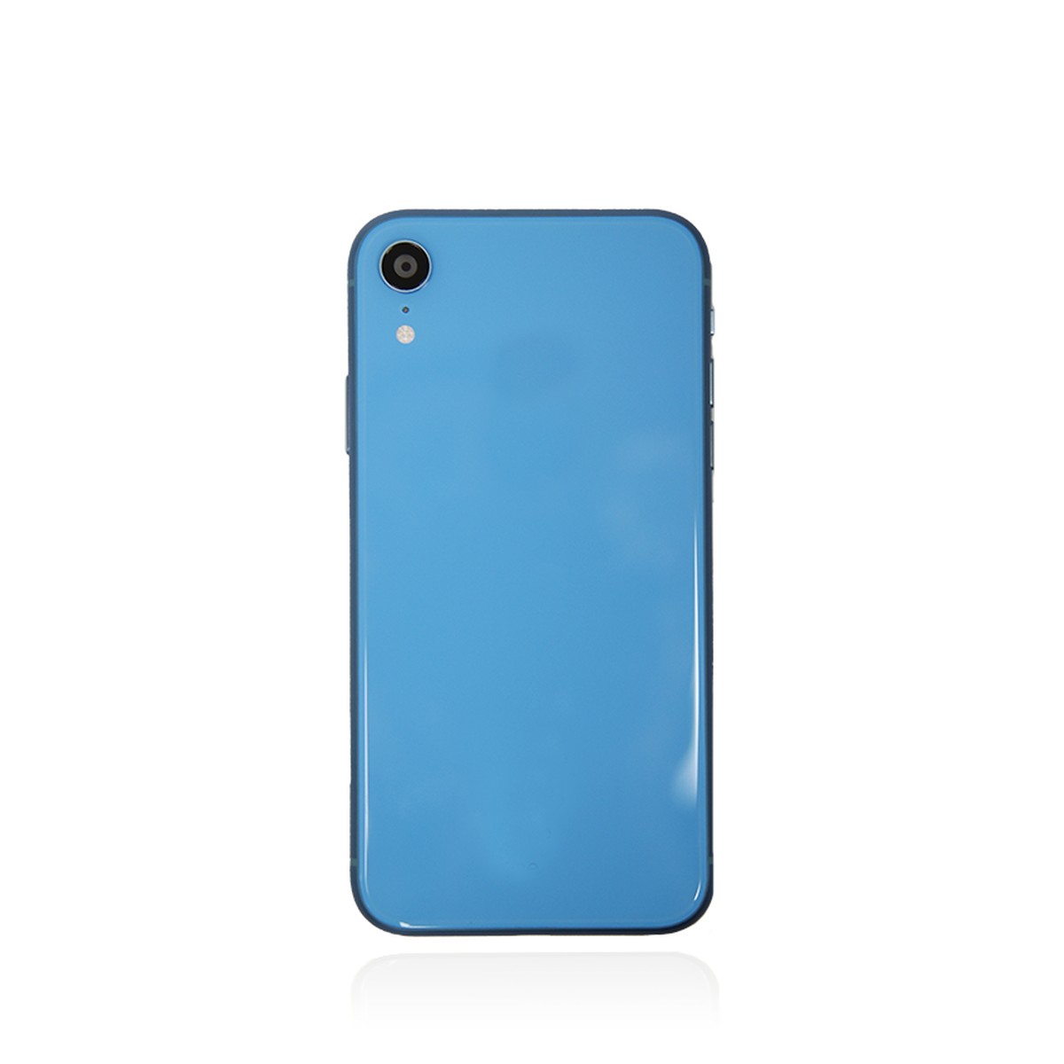 Conjunto de chasis y carcasa trasera con piezas pequeñas preinstaladas para iPhone XR, azul — imagen 2
