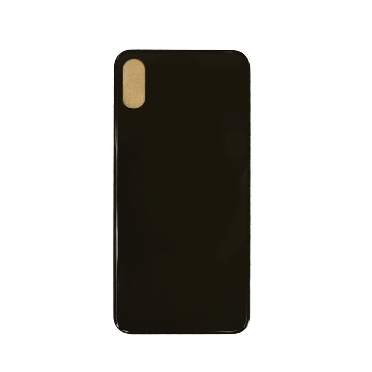 Cristal trasero con adhesivo para iPhone XS, negro (gris espacial / orificio grande de cámara) — imagen 2