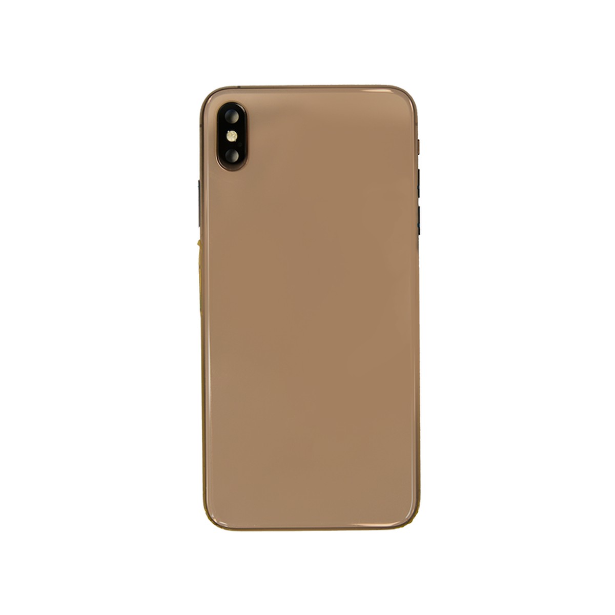 Conjunto de chasis y carcasa trasera con piezas pequeñas preinstaladas para iPhone XS Max, dorado — imagen 2