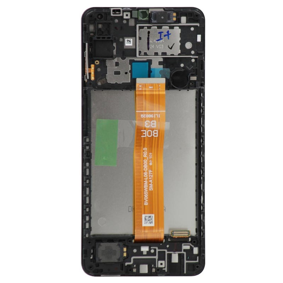 Pantalla LCD con táctil + marco Service Pack para Galaxy A12 Nacho, A127 / 2021 / Black — imagen 3