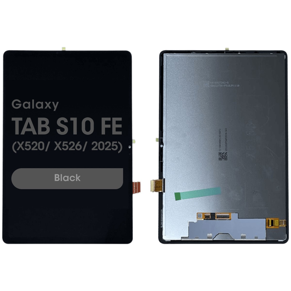 Pantalla OLED con táctil sin marco Service Pack para Galaxy Tab S10 FE, X520 / X526 / 2025 / Black