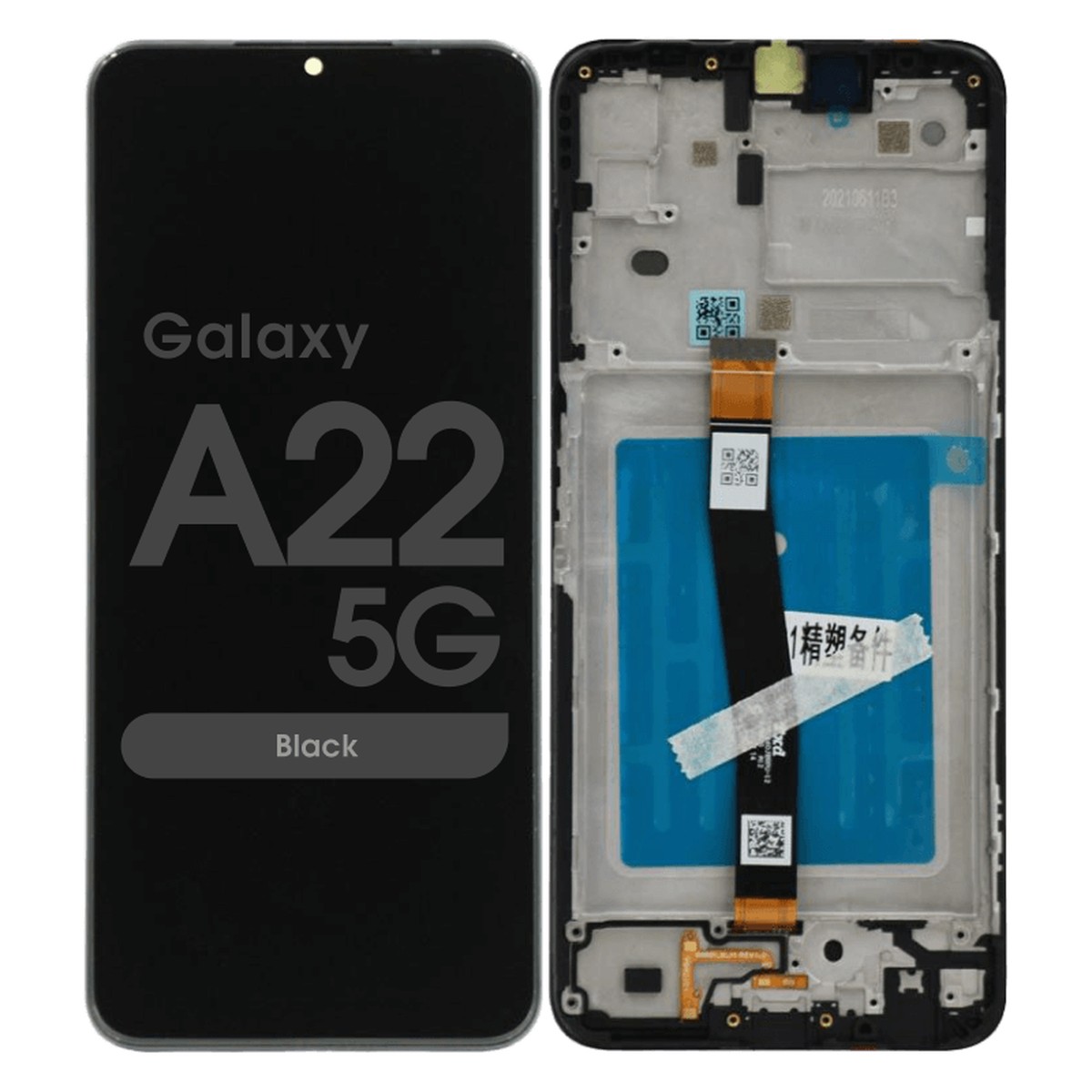 Pantalla OLED con táctil + marco Service Pack para Galaxy A22 5G, A226 / 2021 / Black