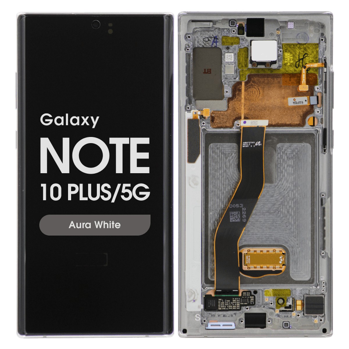 Pantalla OLED con táctil + marco Service Pack para Galaxy Note 10 Plus / 5G (N975/N976), Aura White