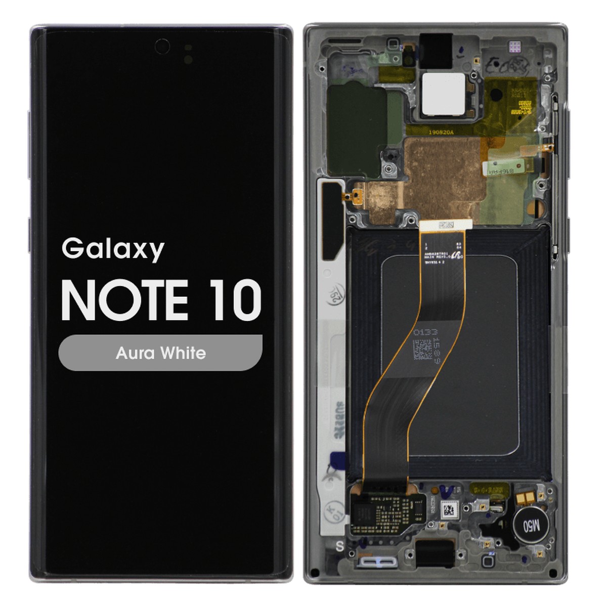 Pantalla OLED con táctil + marco Service Pack para Galaxy Note 10 (N970), Aura White