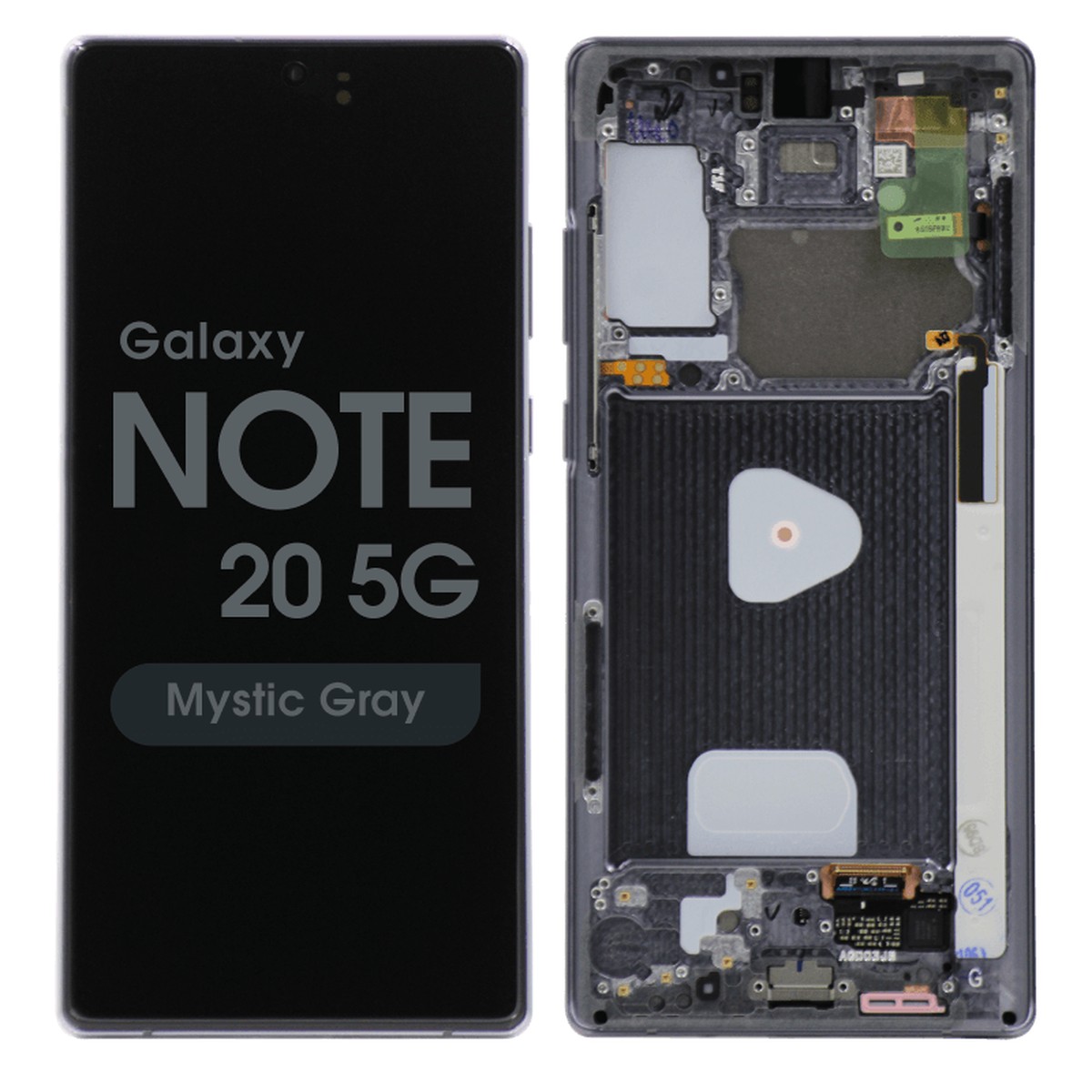 Pantalla OLED con táctil + marco Service Pack para Galaxy Note 20 5G (N980), Mystic Gray
