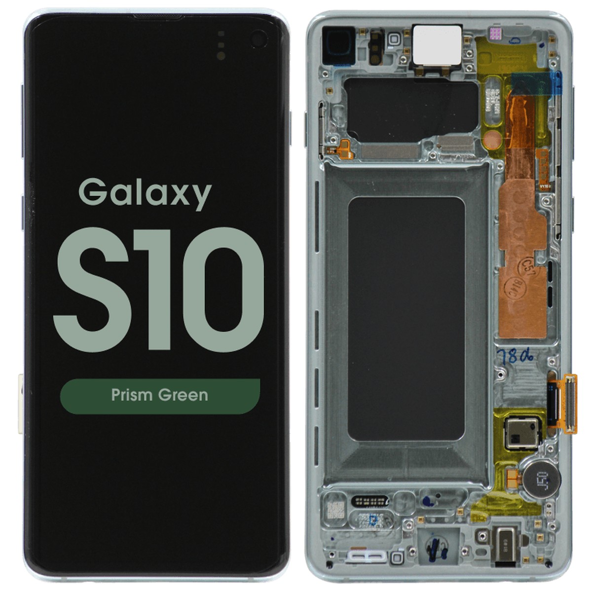 Pantalla OLED con táctil + marco Service Pack para Galaxy S10 (G973), Prism Green