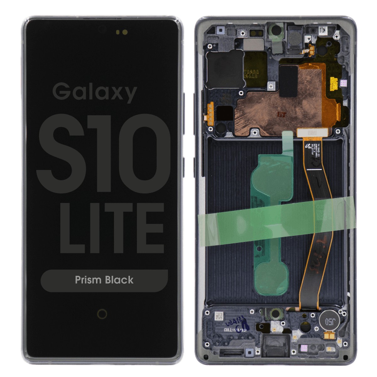 Pantalla OLED con táctil + marco Service Pack para Galaxy S10 Lite (G770), Prism Black