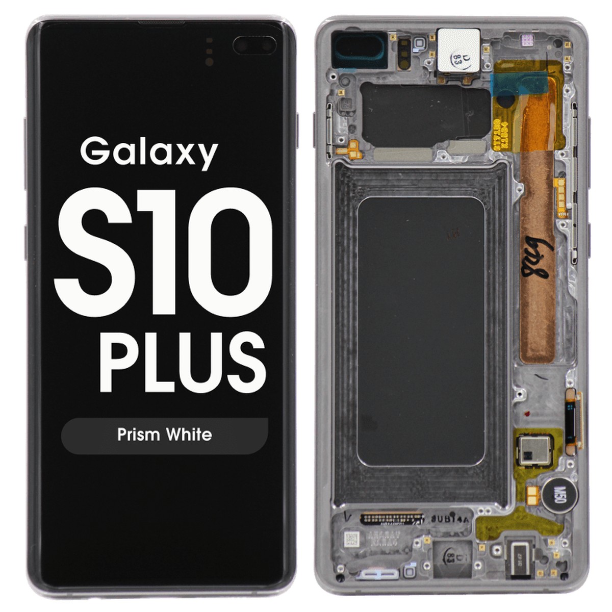 Pantalla OLED con táctil + marco Service Pack para Galaxy S10 Plus (G975), Prism White
