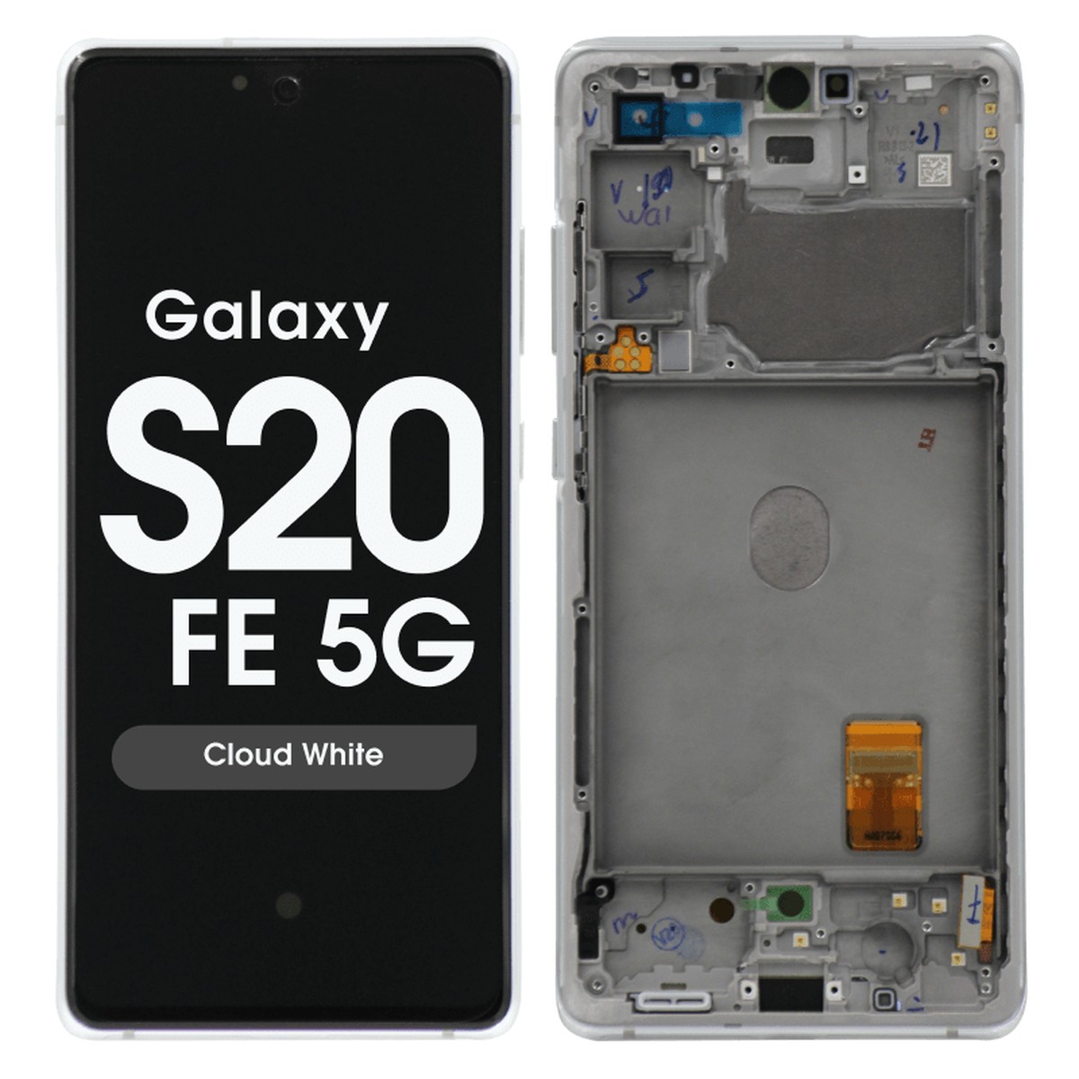 Pantalla OLED con táctil + marco Service Pack para Galaxy S20 FE 5G (G780/G781), Cloud White