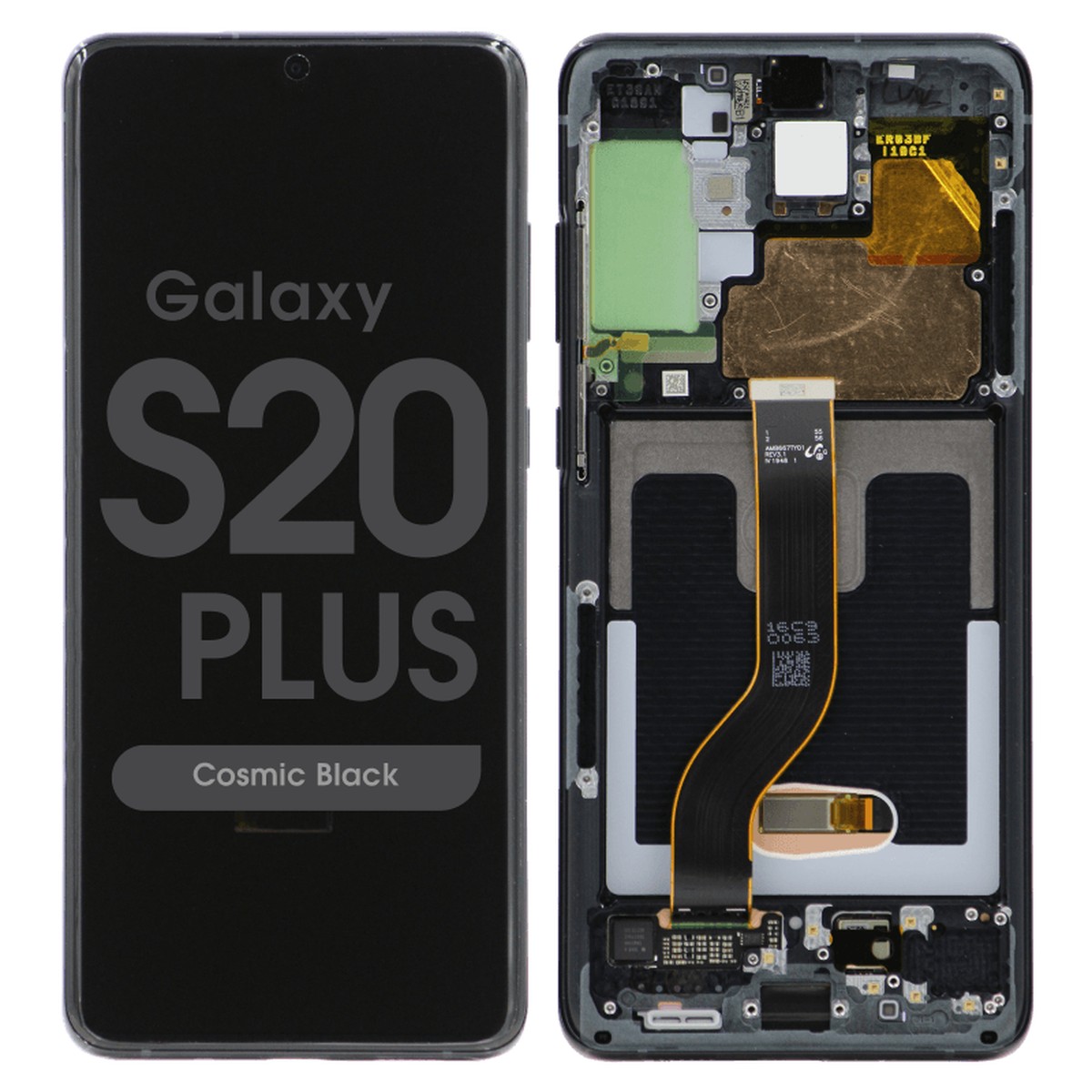 Pantalla OLED con táctil + marco Service Pack para Galaxy S20 Plus (G985), Cosmic Black