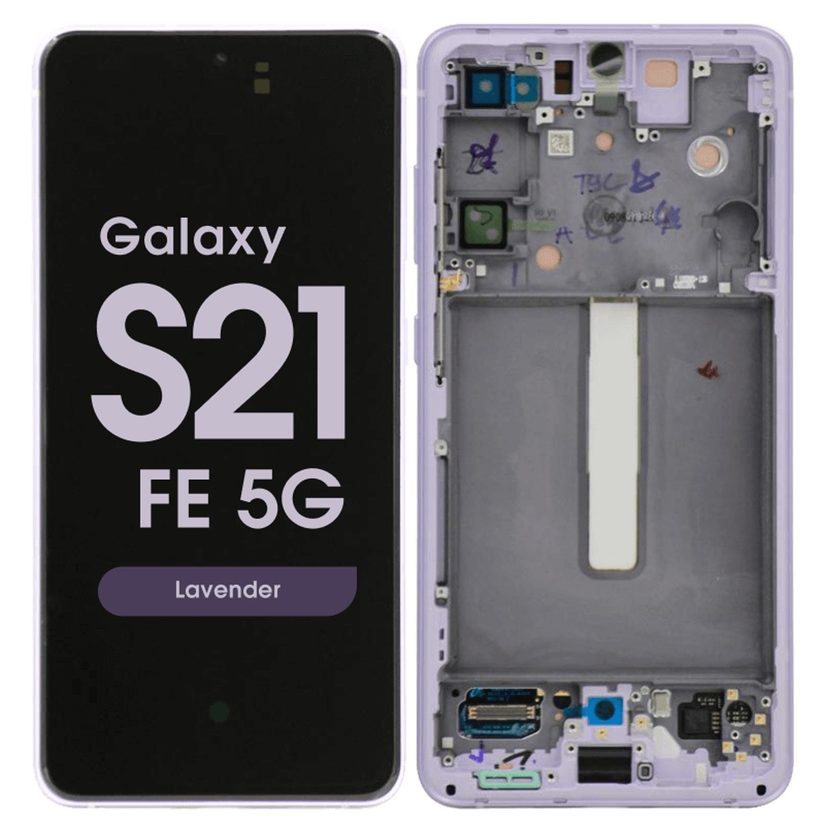 Pantalla OLED con táctil + marco Service Pack para Galaxy S21 FE 5G (G990), Versión US / Internacional, Lavender