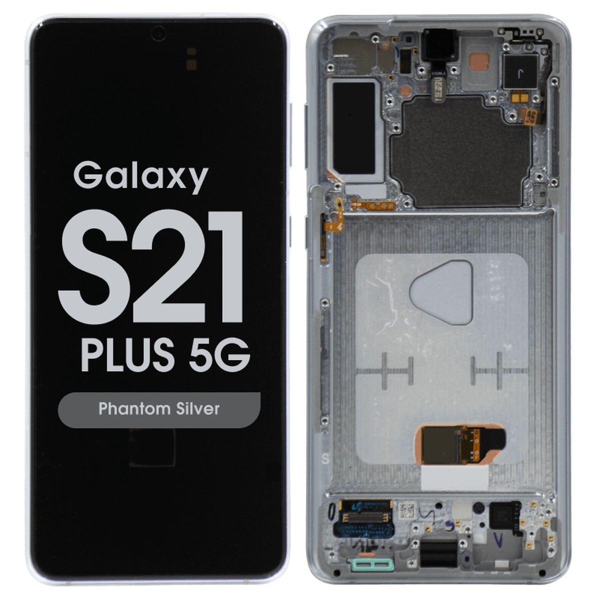 Pantalla OLED con táctil + marco Service Pack para Galaxy S21 Plus 5G (G996), Must Transfer Antenna for Verizon / Phantom Silver
