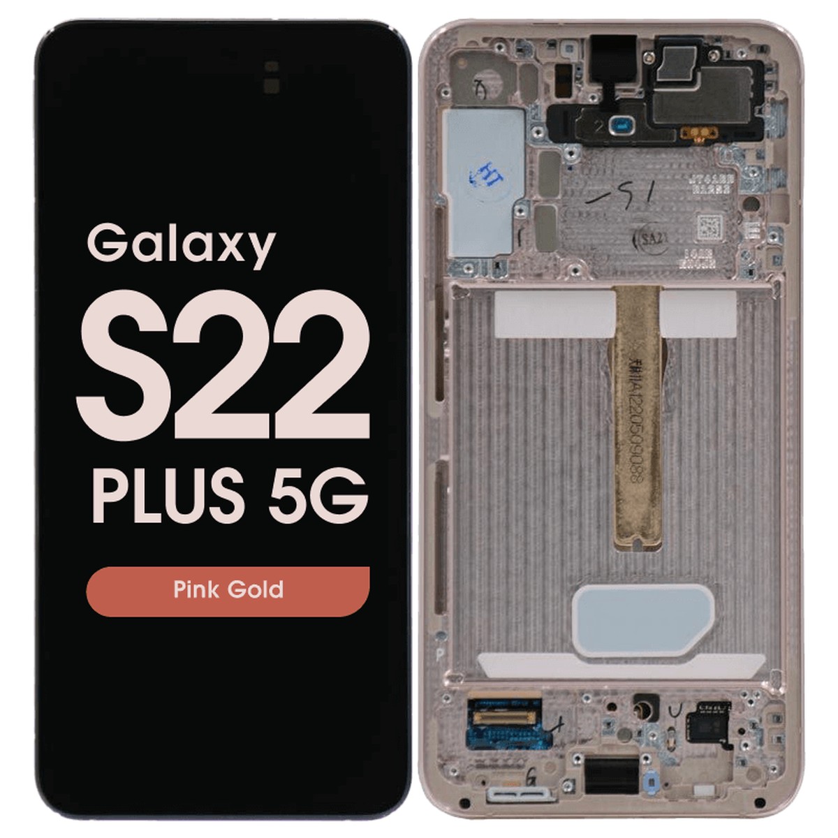 Pantalla OLED con táctil + marco Service Pack para Galaxy S22 Plus 5G (S906), Pink Gold