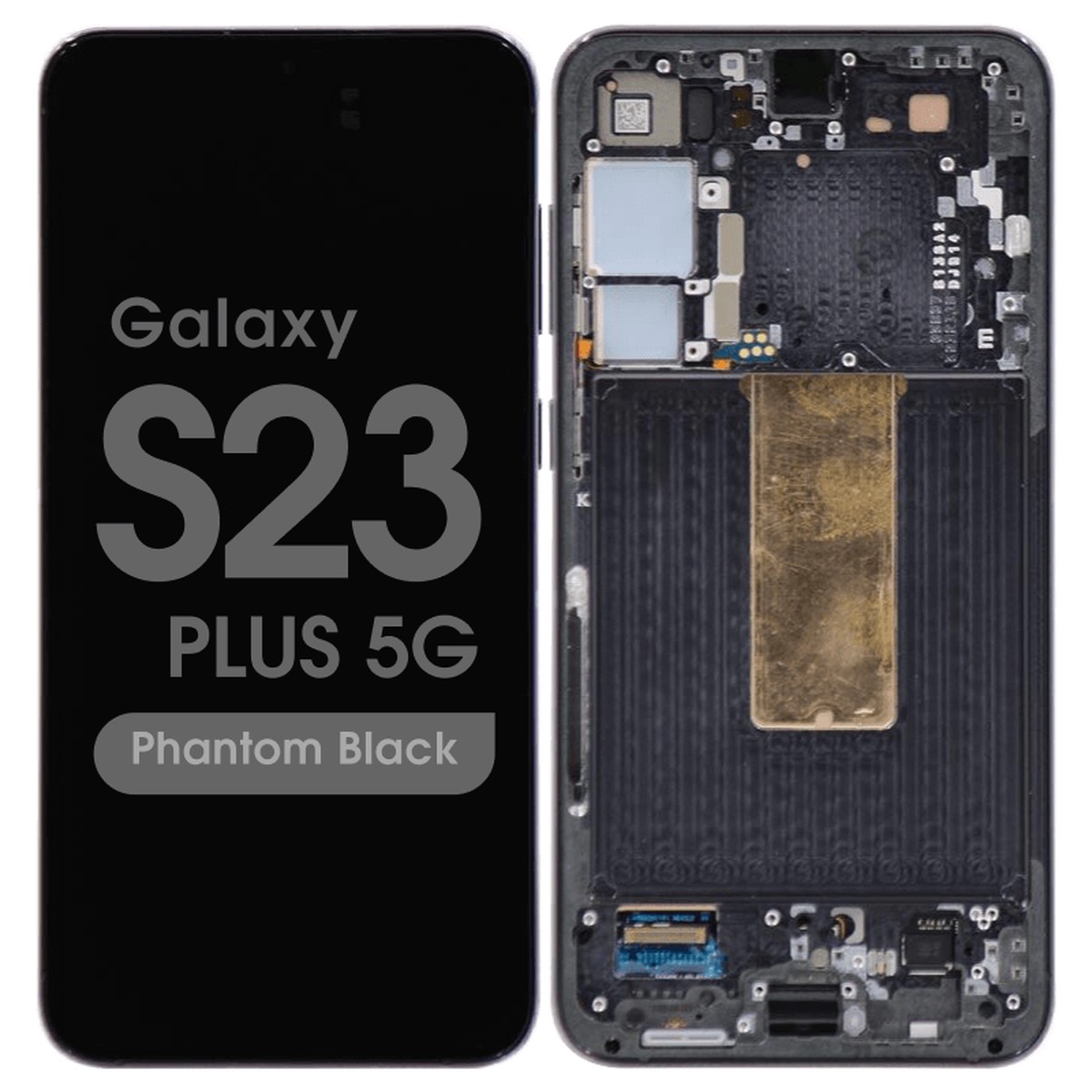 Pantalla OLED con táctil + marco Service Pack para Galaxy S23 Plus 5G (S916), Versión US / Internacional, Phantom Black