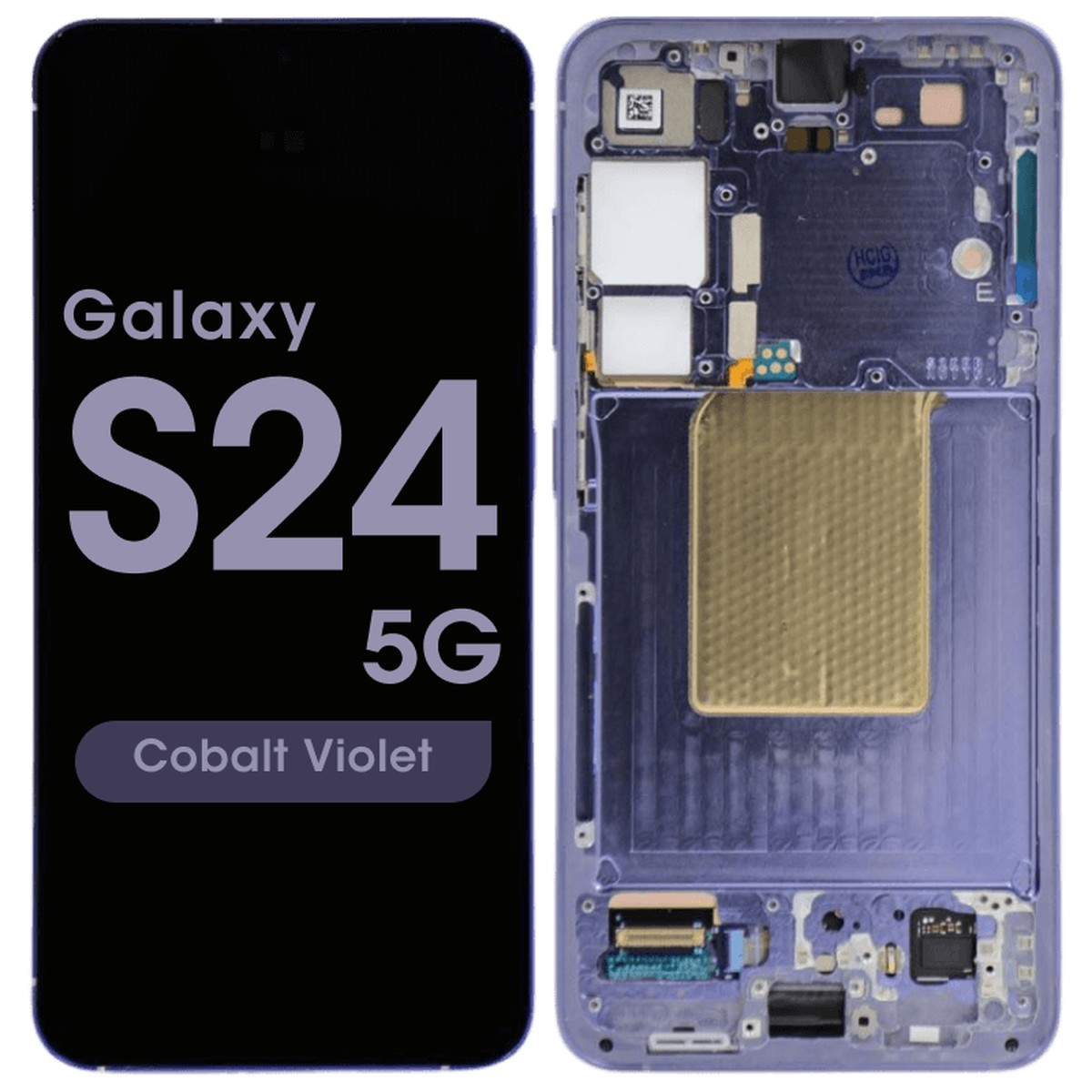 Pantalla OLED con táctil + marco Service Pack para Galaxy S24 5G (S921), Versión US / Internacional, Cobalt Violet