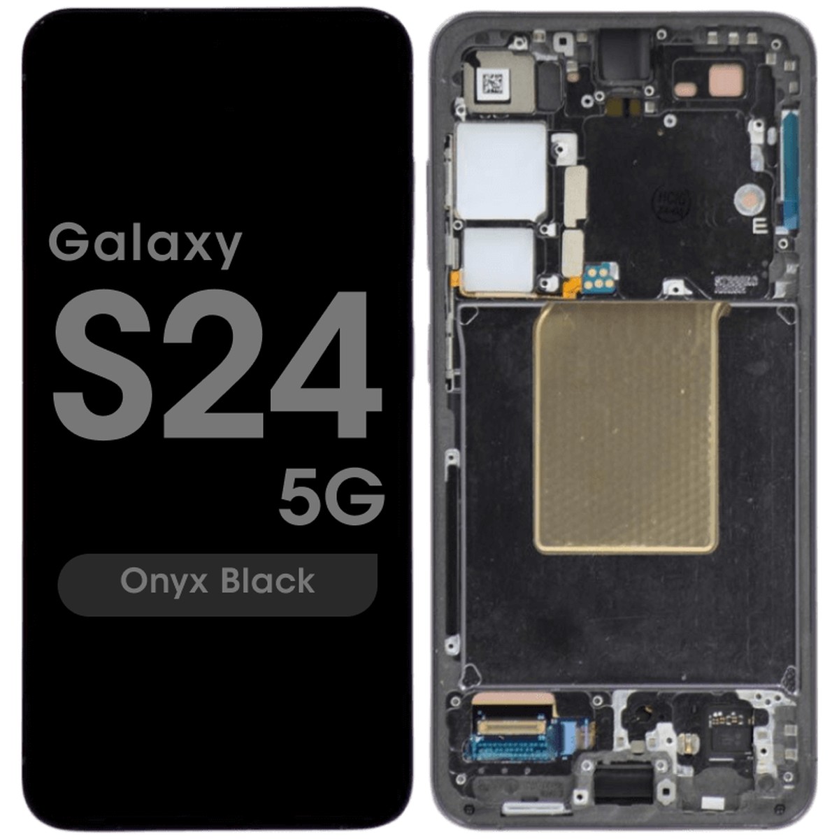 Pantalla OLED con táctil + marco Service Pack para Galaxy S24 5G (S921), Versión US / Internacional, Onyx Black