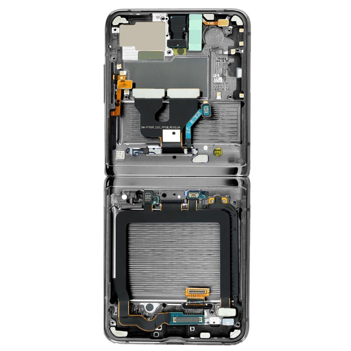 Pantalla OLED con táctil + marco Service Pack para Galaxy Z Flip 5G (F707), Versión US / Internacional, Phantom Black — imagen 3