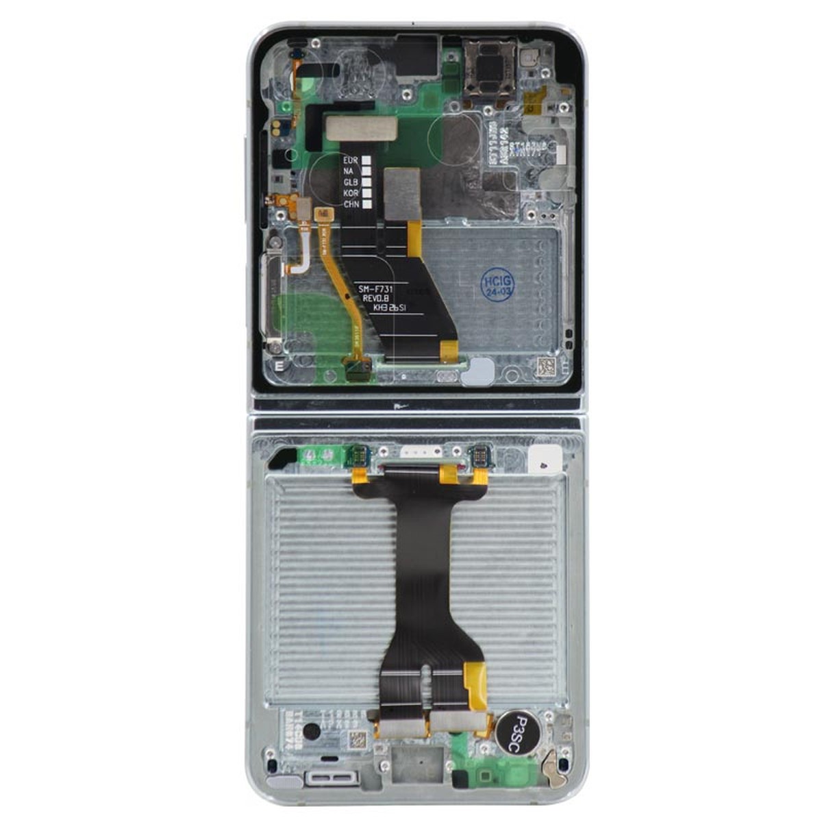 Pantalla OLED con táctil + marco Service Pack para Galaxy Z Flip 5 5G (F731), Mint — imagen 3