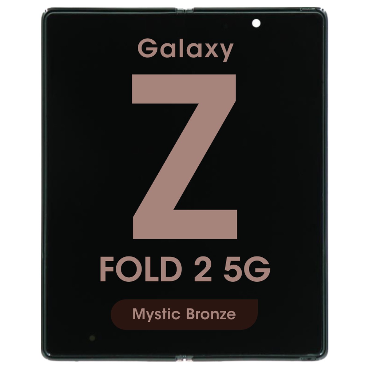 Pantalla OLED con táctil + marco Service Pack para Galaxy Z Fold 2 5G (F916), Versión US / Internacional, Main Screen / Mystic Bronze
