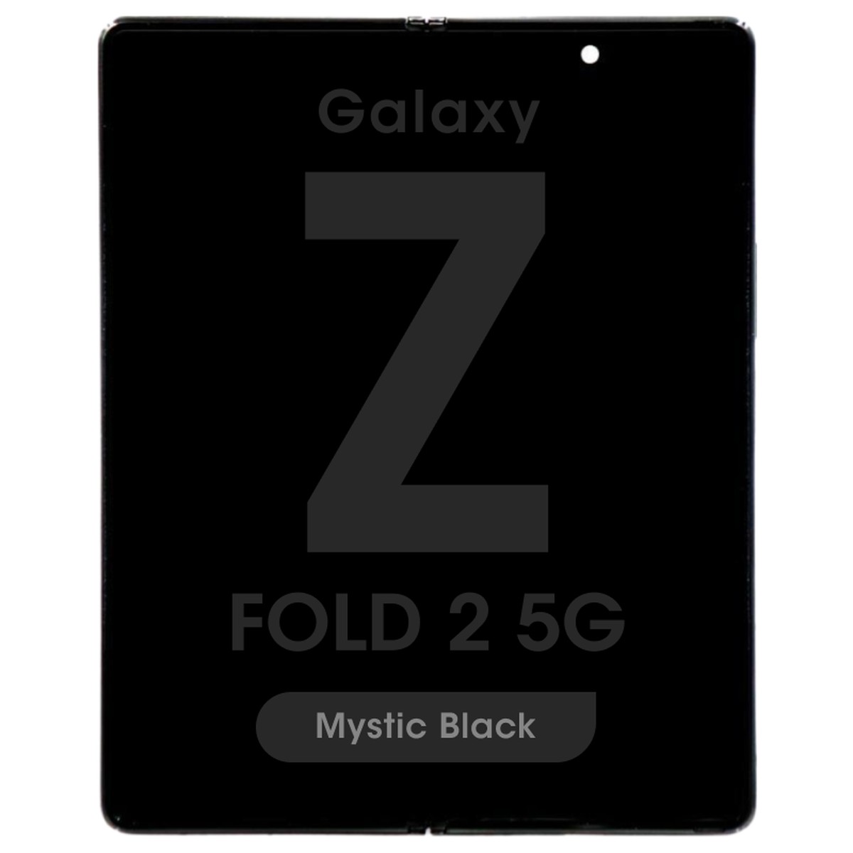 Pantalla OLED con táctil + marco Service Pack para Galaxy Z Fold 2 5G (F916), Versión US / Internacional, Main Screen / Mystic Black
