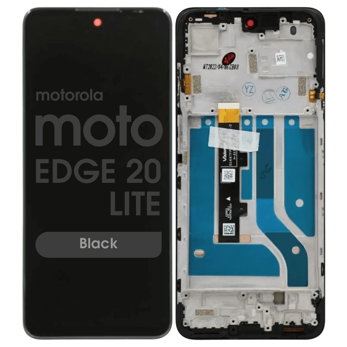 Pantalla OLED con táctil + marco Service Pack para Moto Edge 20 Lite (XT2139-1), Black