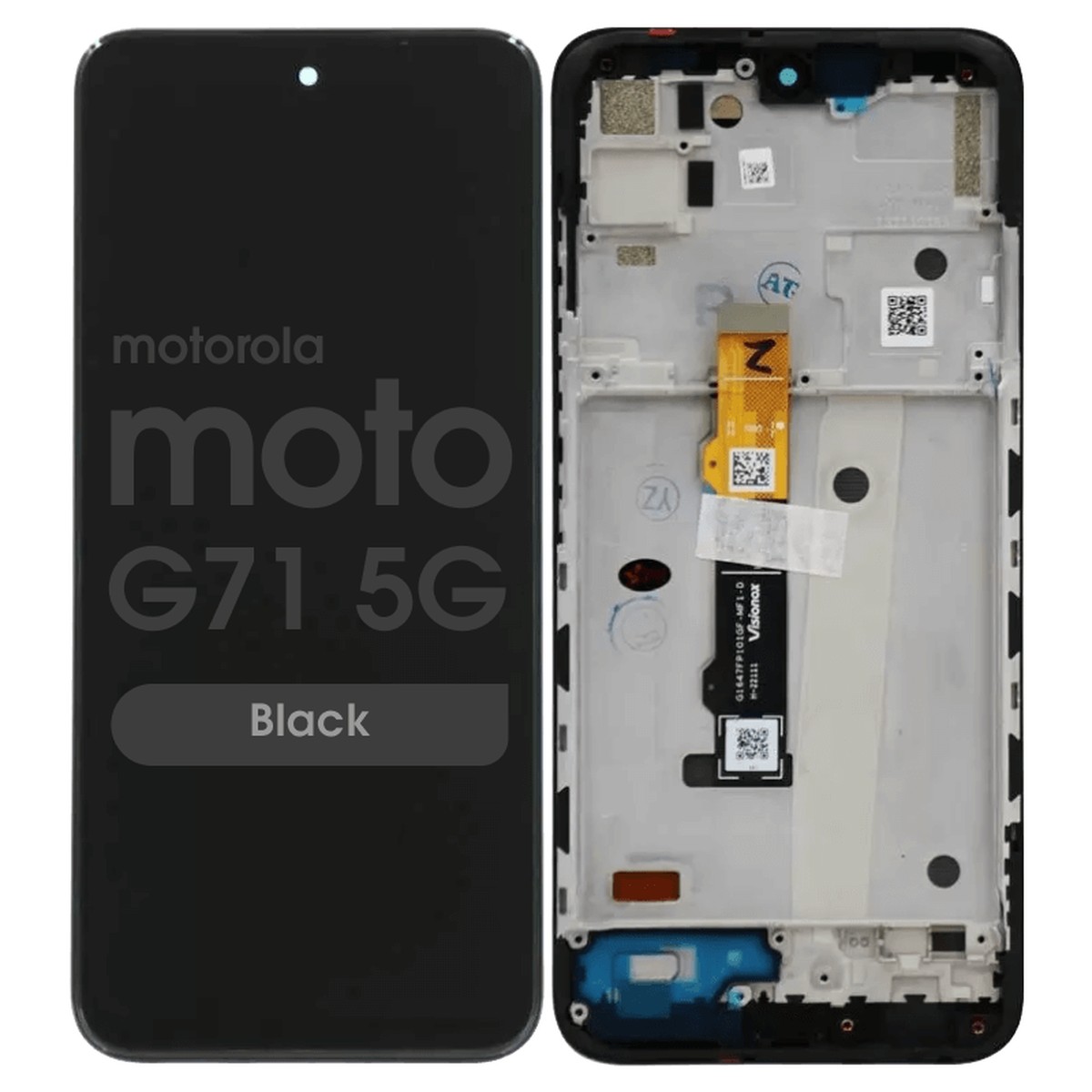 Pantalla OLED con táctil + marco Service Pack para Moto G71 5G (XT2169-1), Black