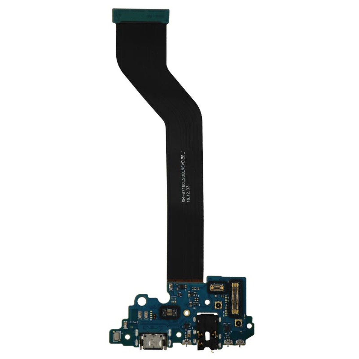 Placa de carga USB-C con jack de auriculares para Galaxy A71 5G, Versión Internacional, A716B / A7160 / 2020