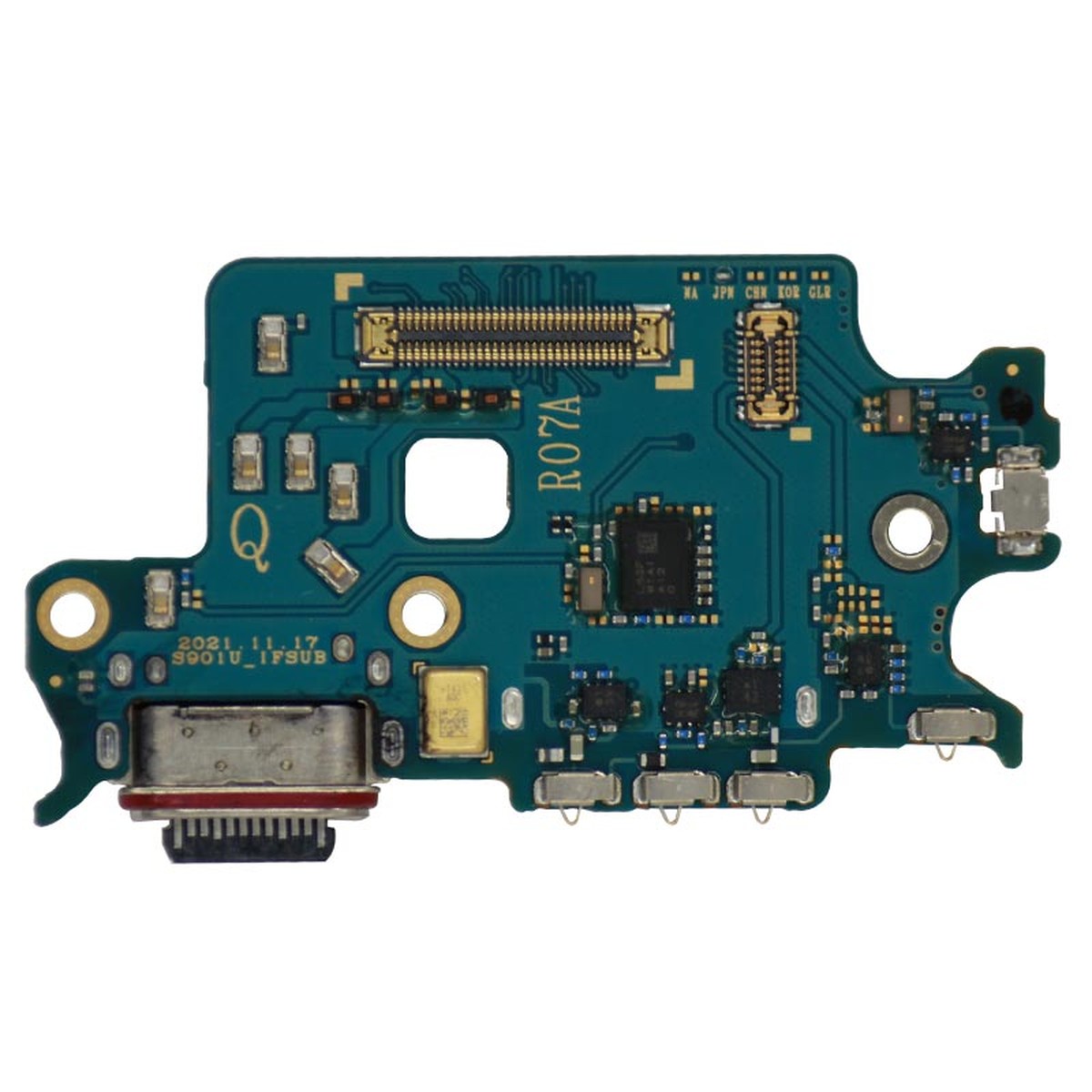 Placa de carga USB-C con lector de tarjeta SIM para Galaxy S22 5G (S901U), Versión US