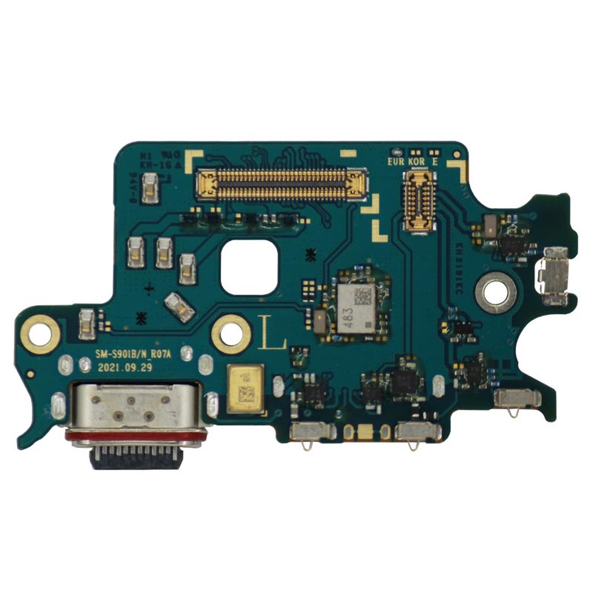 Placa de carga USB-C con lector de tarjeta SIM para Galaxy S22 5G (S901B), Versión Internacional