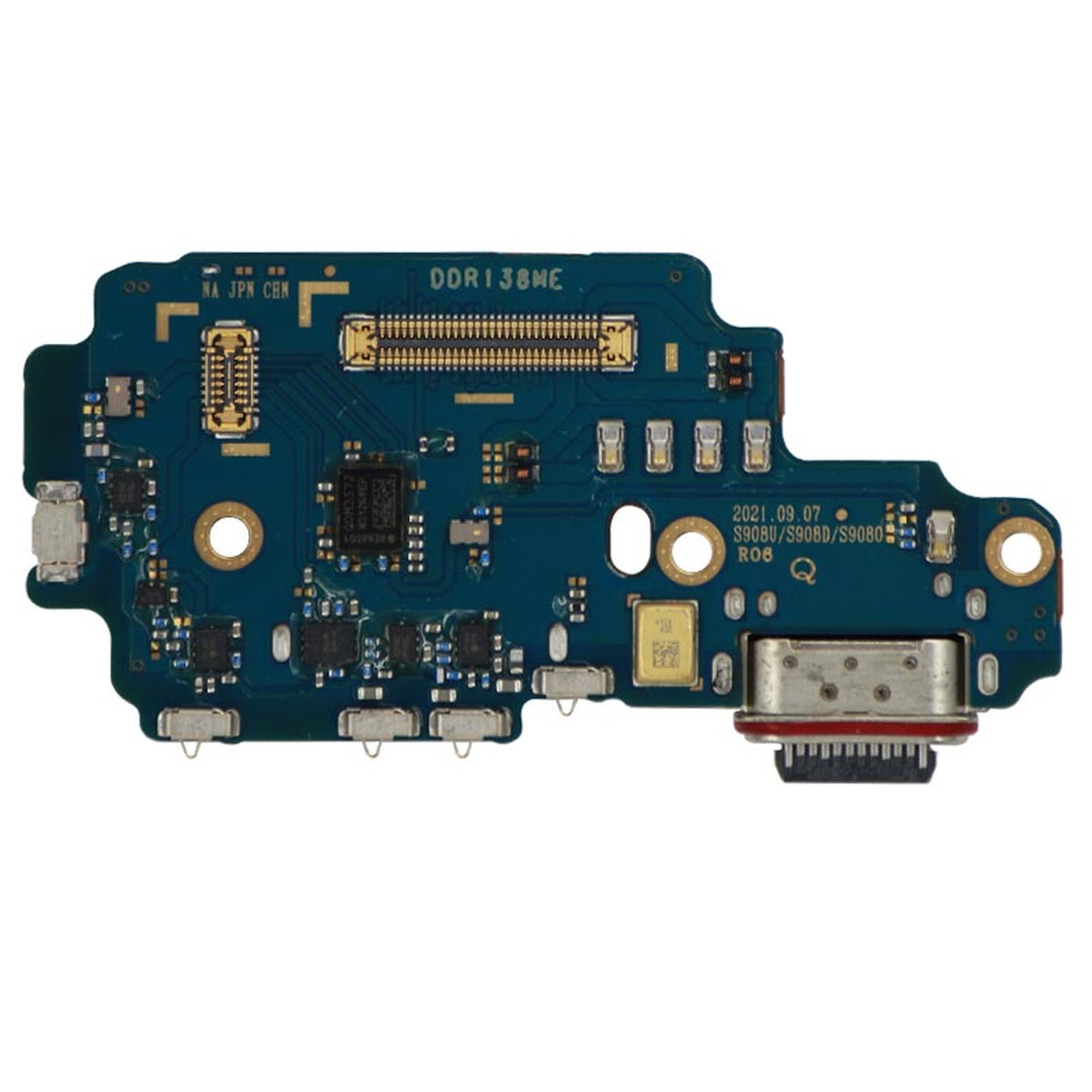 Placa de carga USB-C con lector de tarjeta SIM para Galaxy S22 Ultra 5G (S908U), Versión US