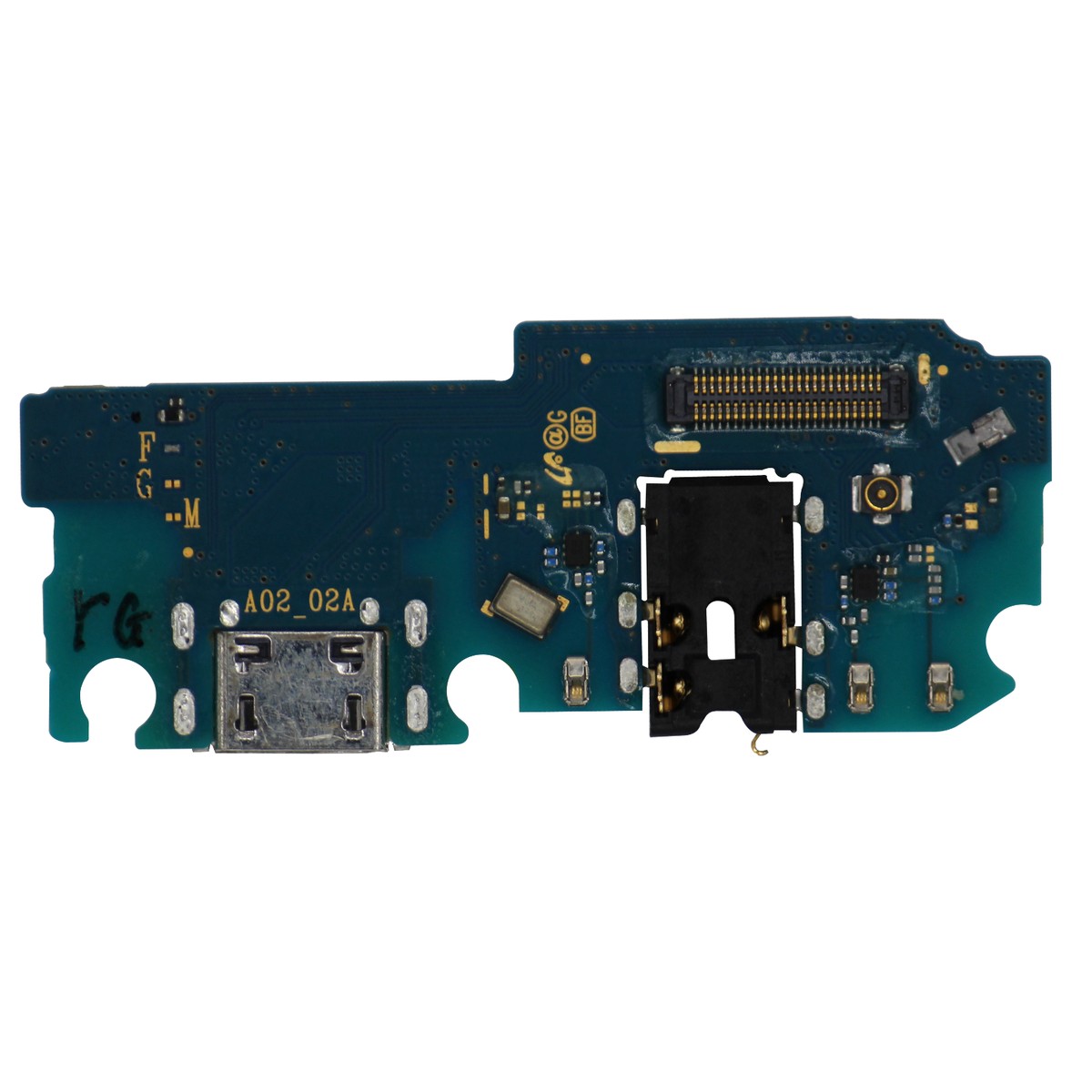 Placa de puerto de carga USB con jack de auriculares para Galaxy A02, A022 / 2020