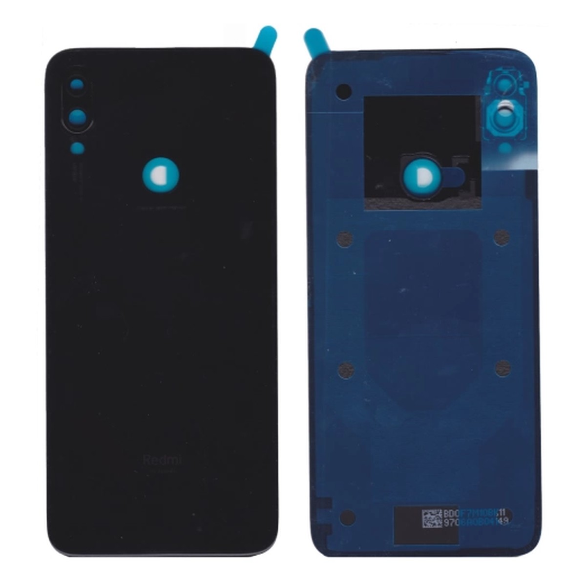 Tapa trasera con lente de cámara principal Xiaomi para Redmi Note 7, Negro