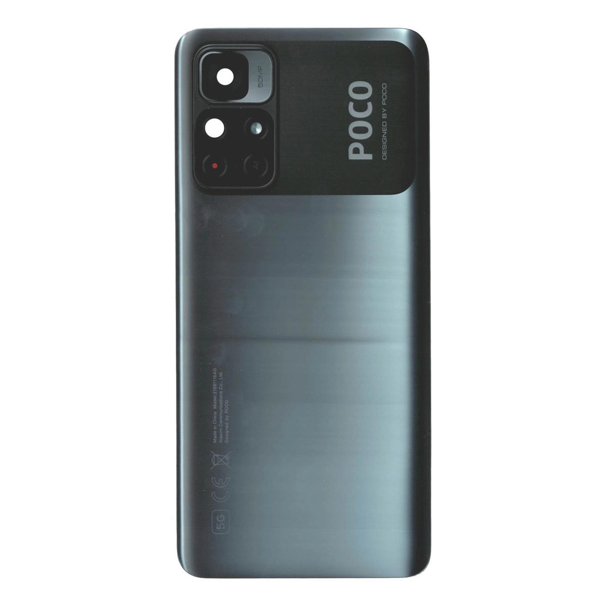 Tapa trasera con lente de cámara principal Xiaomi para POCO M4 Pro 5G, Negro