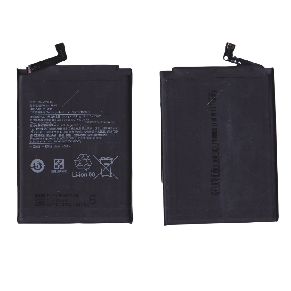 Batería Xiaomi BN53 para Redmi Note 9 Pro Max