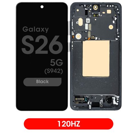 Pantalla 120Hz Soft OLED con táctil + marco Aftermarket para Galaxy S26 5G (S942), Versión US / Internacional, Black — imagen 1