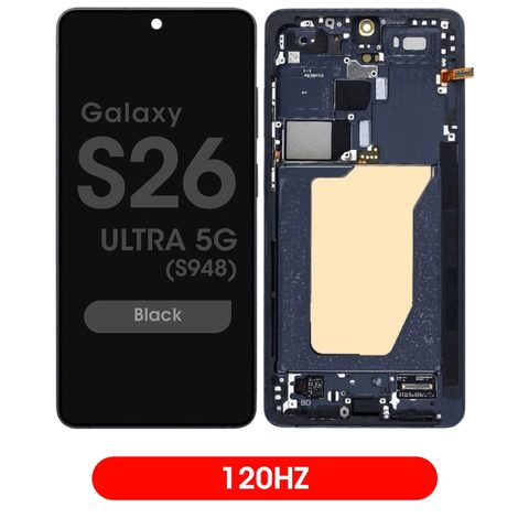 Pantalla 120Hz Soft OLED con táctil + marco Aftermarket para Galaxy S26 Ultra 5G (S948), Versión US / Internacional, Black — imagen 1