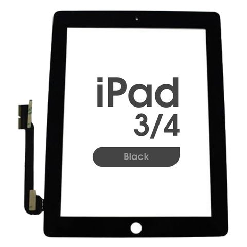 Cristal táctil con digitalizador Aftermarket para iPad 3 / iPad 4, Black — imagen 1