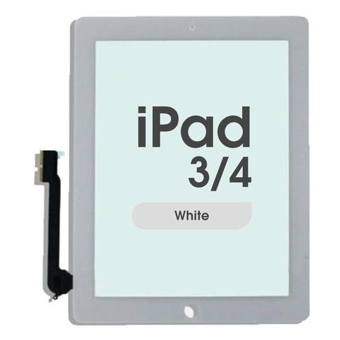 Cristal táctil con digitalizador Aftermarket para iPad 3 / iPad 4, White — imagen 1
