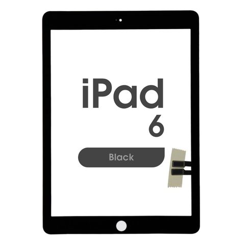 Cristal táctil con digitalizador Aftermarket para iPad 6, Black