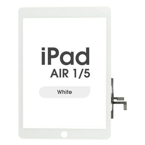 Cristal táctil con digitalizador Aftermarket para iPad Air 1 / iPad 5, White — imagen 1