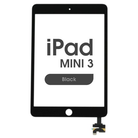Cristal táctil con digitalizador Aftermarket para iPad Mini 3, Black — imagen 1