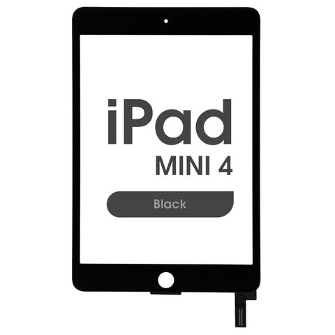 Cristal táctil con digitalizador Aftermarket para iPad Mini 4, Black — imagen 1
