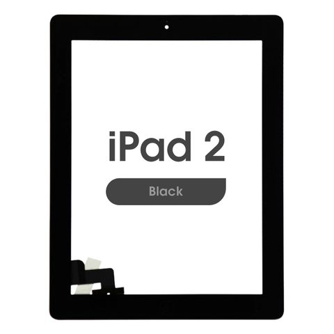 Cristal táctil con digitalizador y botón de inicio Aftermarket para iPad 2, Black — imagen 1