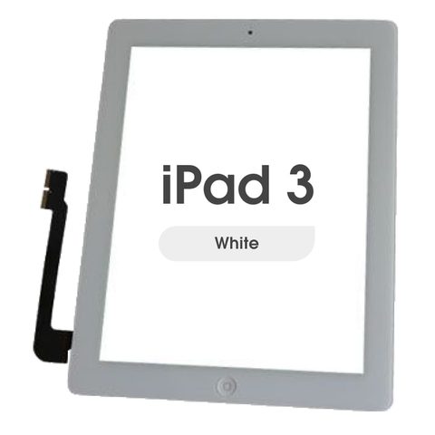 Cristal táctil con digitalizador y botón de inicio Aftermarket para iPad 3, White — imagen 1